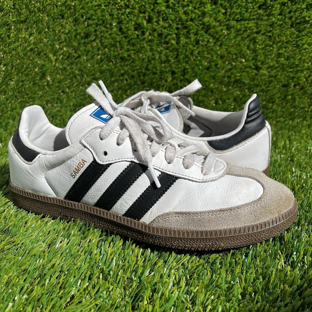 Adidas Shoes Men Size 8.5 Samba OG Cloud White Core Black B75806 Leather